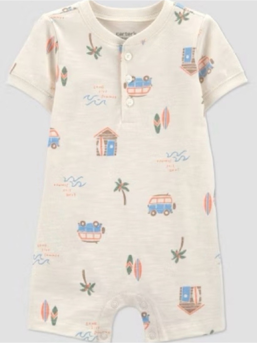 NWT Carter’s Baby Boy Surf Camper Beach Romper 6M